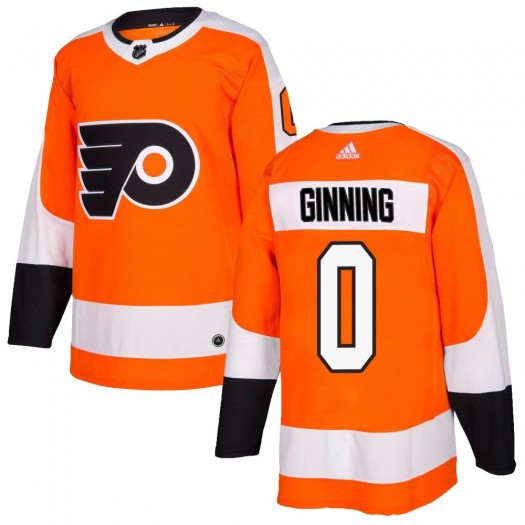 Adam Ginning Philadelphia Flyers Men's Adidas Authentic Orange Home Jersey