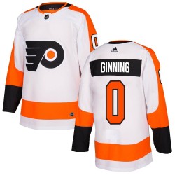 Adam Ginning Philadelphia Flyers Youth Adidas Authentic White Jersey