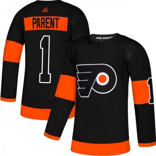 Bernie Parent Philadelphia Flyers Men's Adidas Authentic Black Alternate Jersey