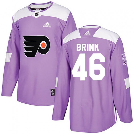 Bobby Brink Philadelphia Flyers Men's Adidas Authentic Purple Fights Cancer Practice Jersey