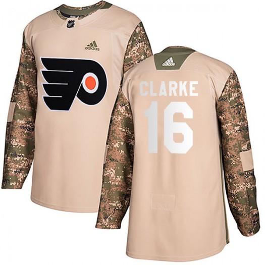 Bobby Clarke Philadelphia Flyers Youth Adidas Authentic Camo Veterans Day Practice Jersey