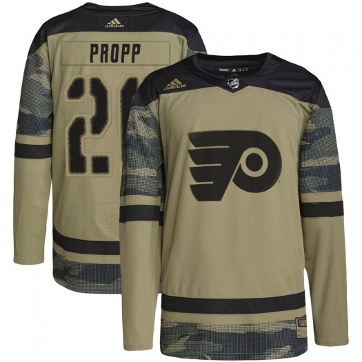 Brian Propp Philadelphia Flyers Youth Adidas Authentic Camo Military Appreciation Practice Jersey