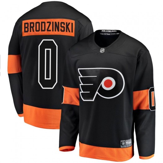 Bryce Brodzinski Philadelphia Flyers Men's Fanatics Branded Black Breakaway Alternate Jersey