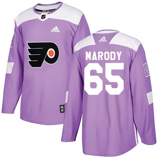 Cooper Marody Philadelphia Flyers Men's Adidas Authentic Purple Fights Cancer Practice Jersey