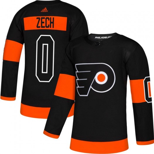 Cooper Zech Philadelphia Flyers Men's Adidas Authentic Black Alternate Jersey