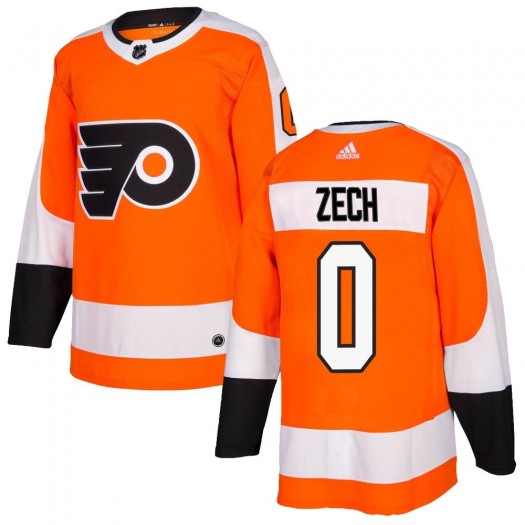 Cooper Zech Philadelphia Flyers Men's Adidas Authentic Orange Home Jersey