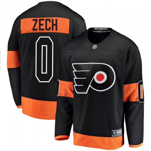 Cooper Zech Philadelphia Flyers Men's Fanatics Branded Black Breakaway Alternate Jersey