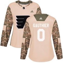 Cutter Gauthier Philadelphia Flyers Women's Adidas Authentic Camo Veterans Day Practice Jersey