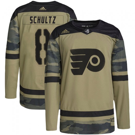 Dave Schultz Philadelphia Flyers Youth Adidas Authentic Camo Military Appreciation Practice Jersey
