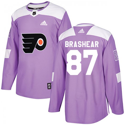 Donald Brashear Philadelphia Flyers Youth Adidas Authentic Purple Fights Cancer Practice Jersey