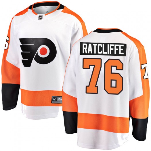 Isaac Ratcliffe Philadelphia Flyers Men's Fanatics Branded White Breakaway Away Jersey