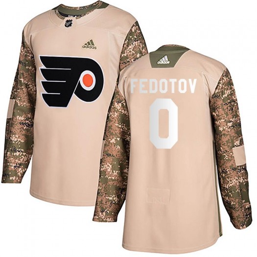 Ivan Fedotov Philadelphia Flyers Youth Adidas Authentic Camo Veterans Day Practice Jersey