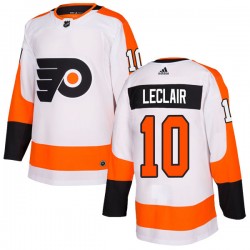 John Leclair Philadelphia Flyers Men's Adidas Authentic White Jersey