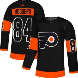 Linus Hogberg Philadelphia Flyers Men's Adidas Authentic Black Alternate Jersey