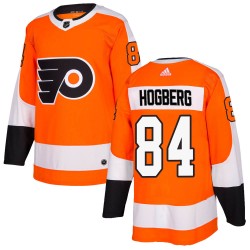 Linus Hogberg Philadelphia Flyers Men's Adidas Authentic Orange Home Jersey