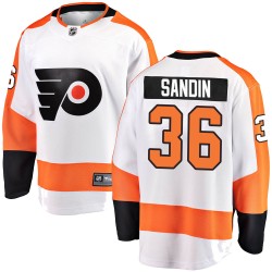 Linus Sandin Philadelphia Flyers Men's Fanatics Branded White Breakaway Away Jersey