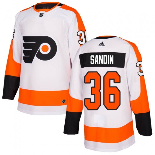 Linus Sandin Philadelphia Flyers Youth Adidas Authentic White Jersey