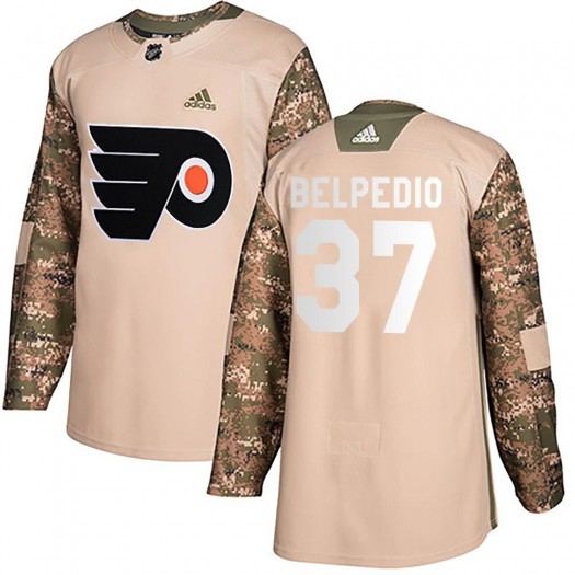 Louie Belpedio Philadelphia Flyers Youth Adidas Authentic Camo Veterans Day Practice Jersey