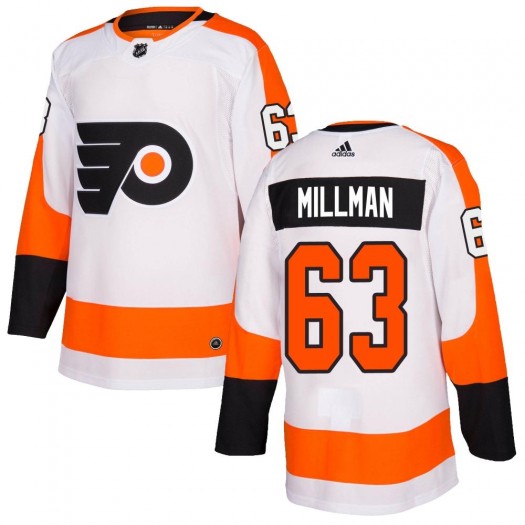 Mason Millman Philadelphia Flyers Men's Adidas Authentic White Jersey
