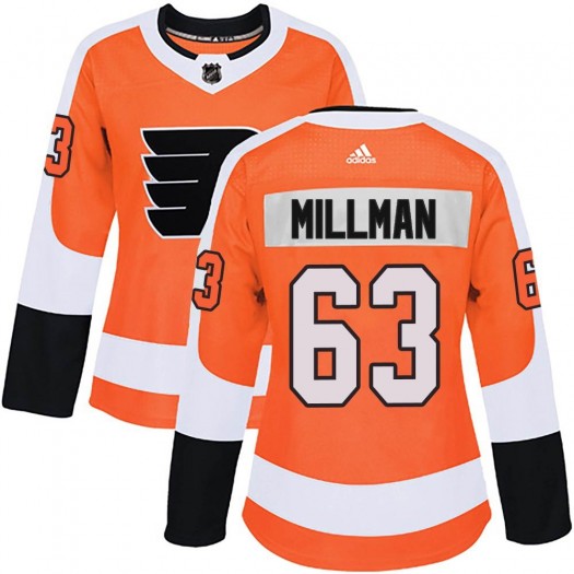 Mason Millman Philadelphia Flyers Women's Adidas Authentic Orange Home Jersey