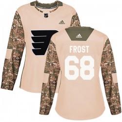 Morgan Frost Philadelphia Flyers Women's Adidas Authentic Camo Veterans Day Practice Jersey