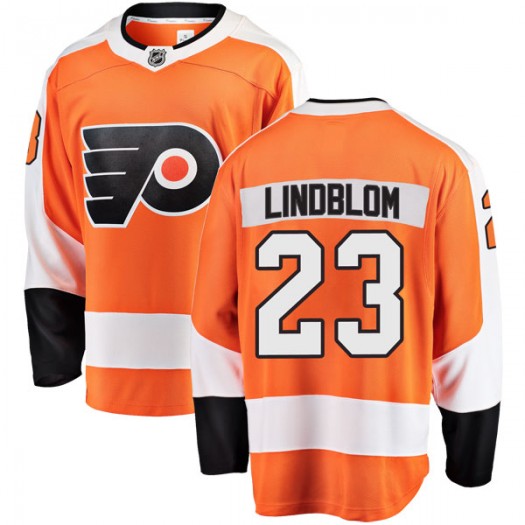 Oskar Lindblom Philadelphia Flyers Youth Fanatics Branded Orange Breakaway Home Jersey