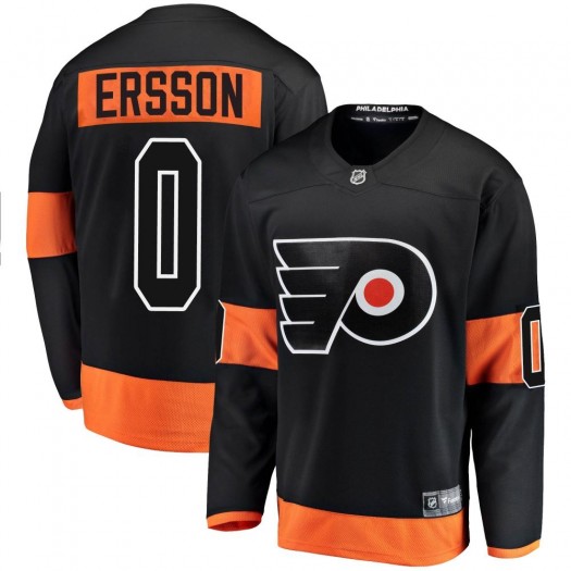 Samuel Ersson Philadelphia Flyers Men's Fanatics Branded Black Breakaway Alternate Jersey