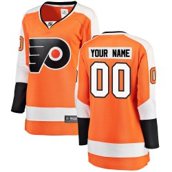 Women's Fanatics Branded Philadelphia Flyers Customized Breakaway Orange Home Jersey