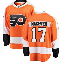 Zack MacEwen Philadelphia Flyers Men's Fanatics Branded Orange Breakaway Home Jersey